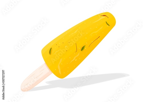kulfi Indian Sweets or Mithai Food Vector