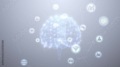 Wallpaper Mural AI Cloud Technology Icon Network Symbol Digital devices on Internet background Torontodigital.ca