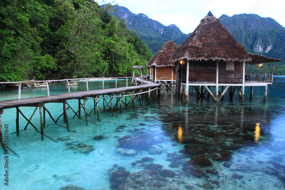 Morning in Ora Beach Resort, Seram Island, Central Maluku, Indonesia