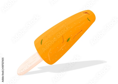 kulfi Indian Sweets or Mithai Food Vector