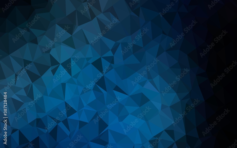 Dark BLUE vector polygonal background. Dark BLUE vector polygonal background.