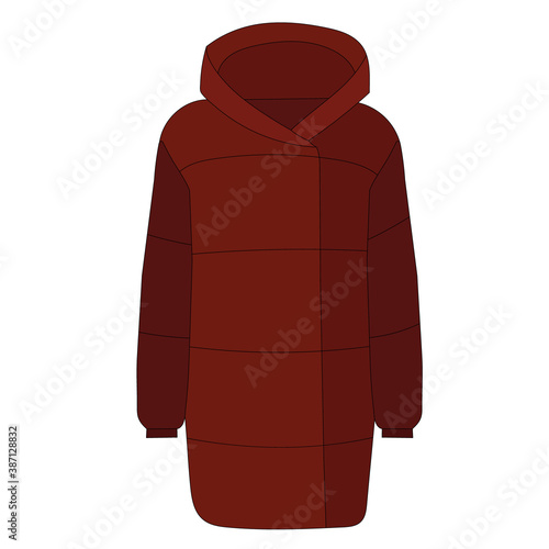 isolated, women's autumn coat on a white background