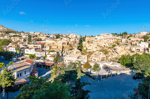 Mustafapasa Town view from hill in Cappadocia Region of Turkey.