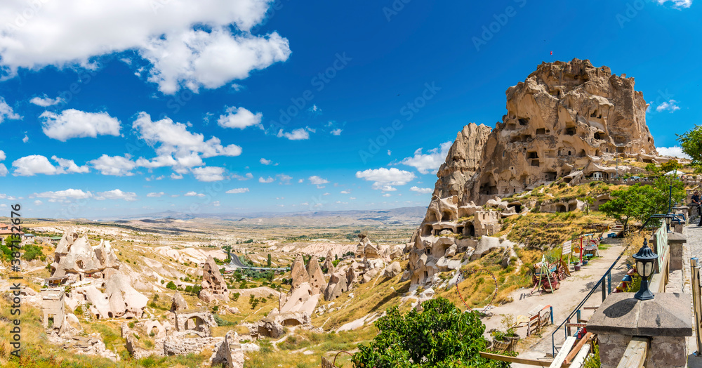 Uchisar Castle in Cappadocia Region of Turkey