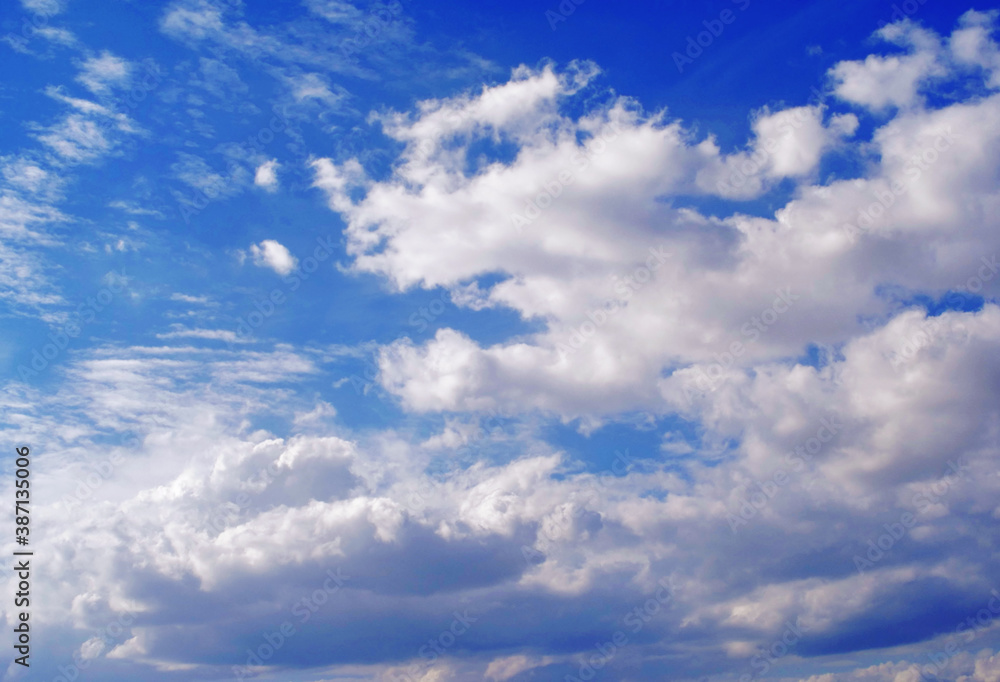 A beautiful cloudscape shot on the blue sky A beautiful cloudscape shot on the blue sky