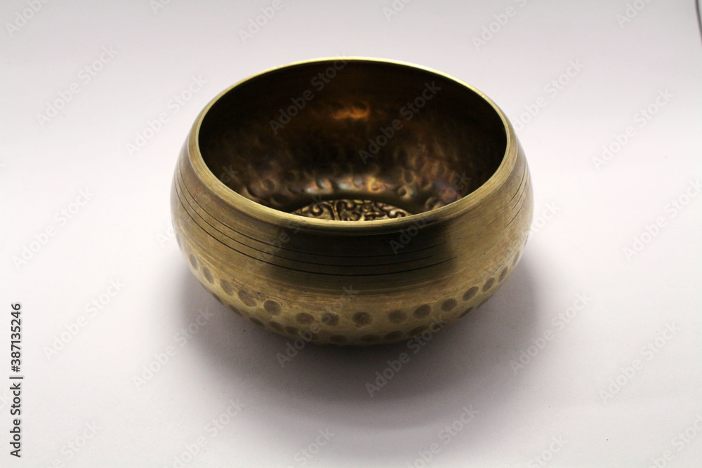 A Buddhist Tibetan singing bowl made in Nepal A Buddhist Tibetan singing bowl made in Nepal