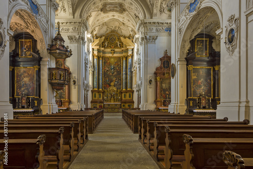 interior of the Jesuit Church in Solothurn  Switzerland