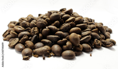 Indonesian roasted coffee beans, your source for a cup of coffee photo