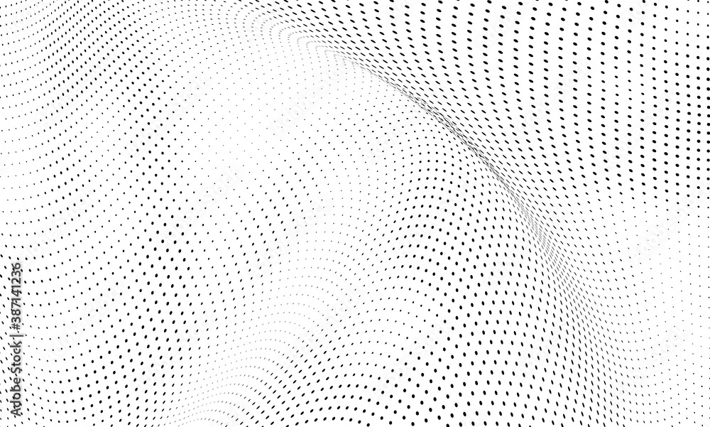 Abstract halftone wave dotted background Abstract halftone wave dotted background