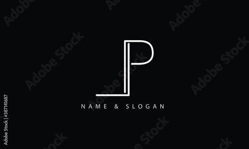 LP, PL, L, P abstract letters logo monogram