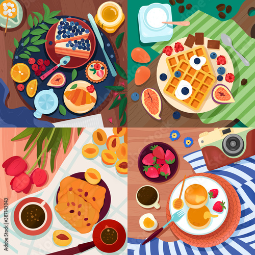 Coloring Food 2x2 Design Concept
