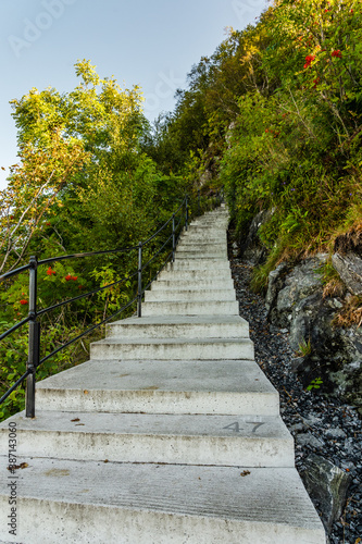Steep stairs up to the observation point in Ålesund Norway