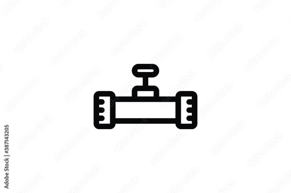 Hand Tool Outline Icon - Pipe Hand Tool Outline Icon - Pipe