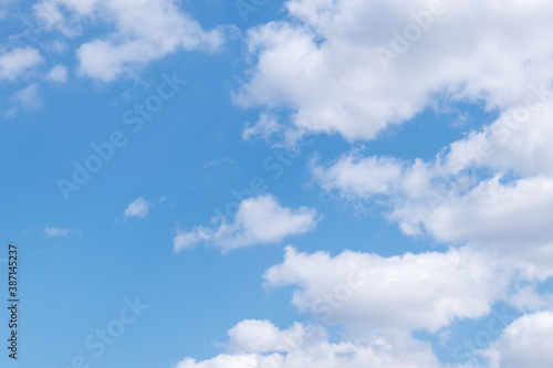 Fototapeta Naklejka Na Ścianę i Meble -  Cloudy blue sky on sunny day. Blue sky with clouds.