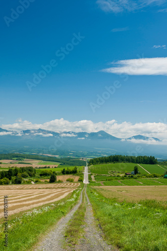 十勝岳連峰と富良野