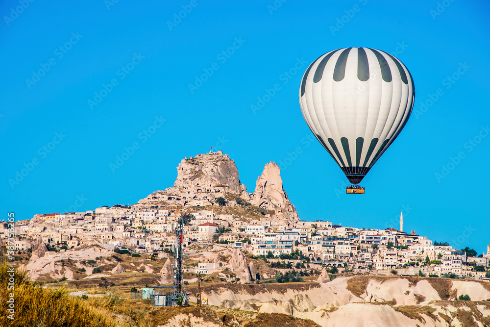 Taking tour with hot air balloons on Cappadocia in Turkey