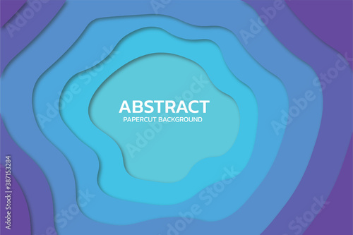 abstract colorful blue and purple paper cut background texture