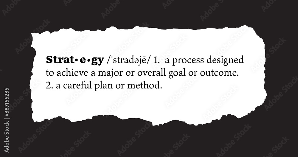 Strategy Definition on a Torn Piece of Paper