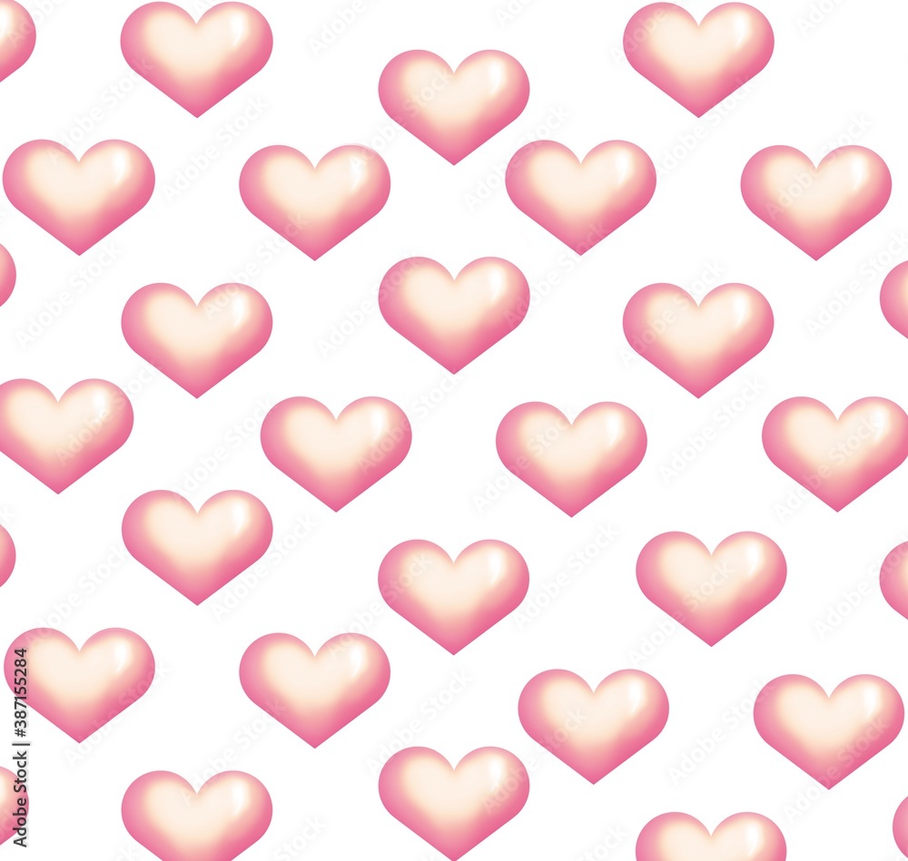 pattern of pink  heart illustration 