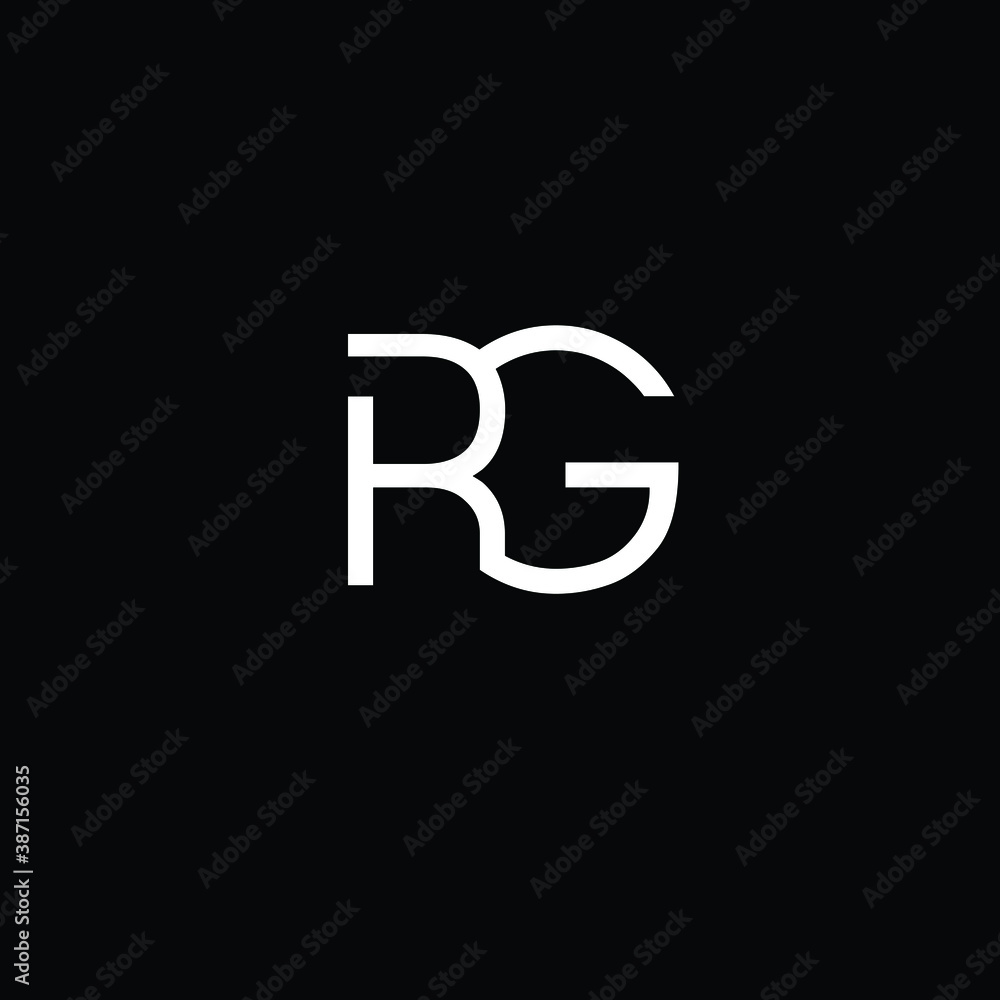 Creative Professional Trendy and Minimal Letter RG Logo Design in Black and White Color, Initial Based Alphabet Icon Logo in Editable Vector Format Creative Professional Trendy and Minimal Letter RG Logo Design in Black and White Color, Initial Based Alphabet Icon Logo in Editable Vector Format