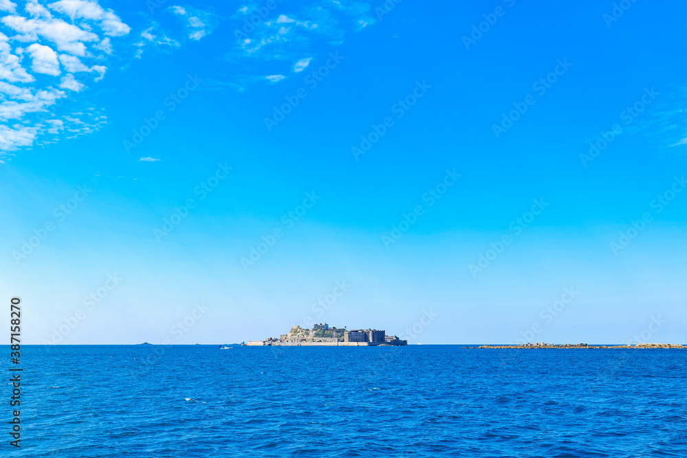 Obraz premium 世界遺産 軍艦島 全景