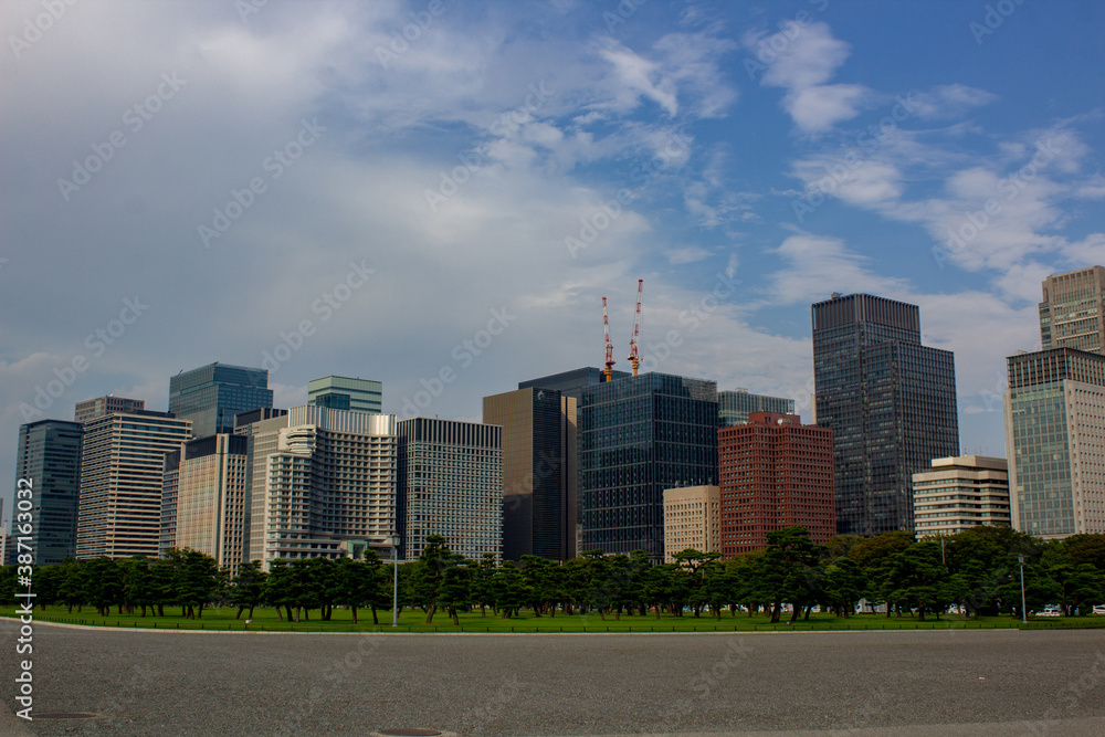 Cityscape. View of modern Tokyo, Chiyoda district Cityscape. View of modern Tokyo, Chiyoda district