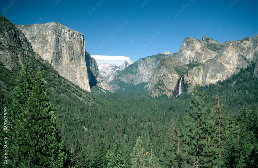 Yosemite Valley with Vernal Falls and Half Dome, USA