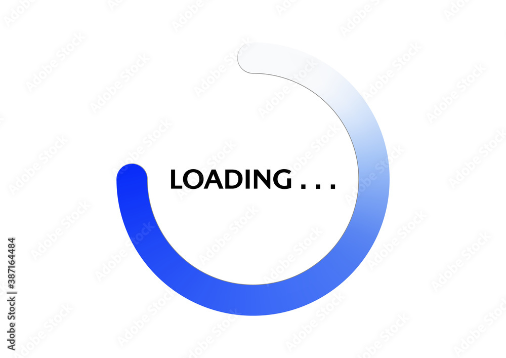 Blue circle progress loading bar vector illustration Blue circle progress loading bar vector illustration