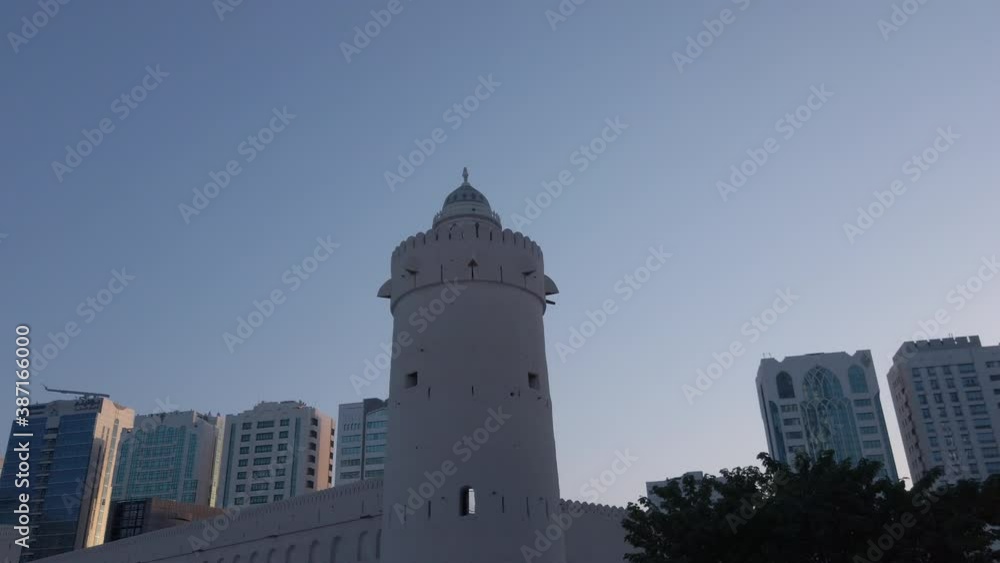 Architecture design of an old Arabic building (Middle Eastern) - Qasr Al Hosn museum, one of the oldest buildings in Abu Dhabi city Architecture design of an old Arabic building (Middle Eastern) - Qasr Al Hosn museum, one of the oldest buildings in Abu Dhabi city