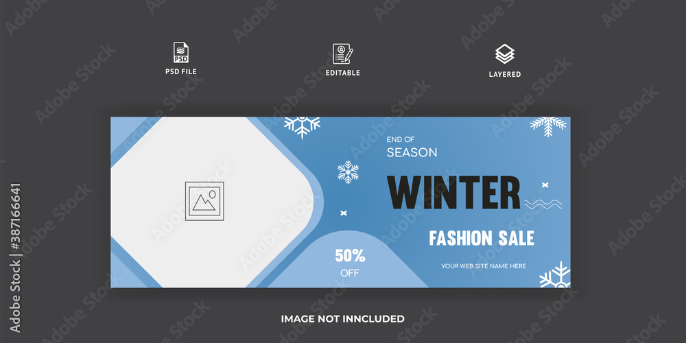 Winter sale banner design template Winter sale banner design template