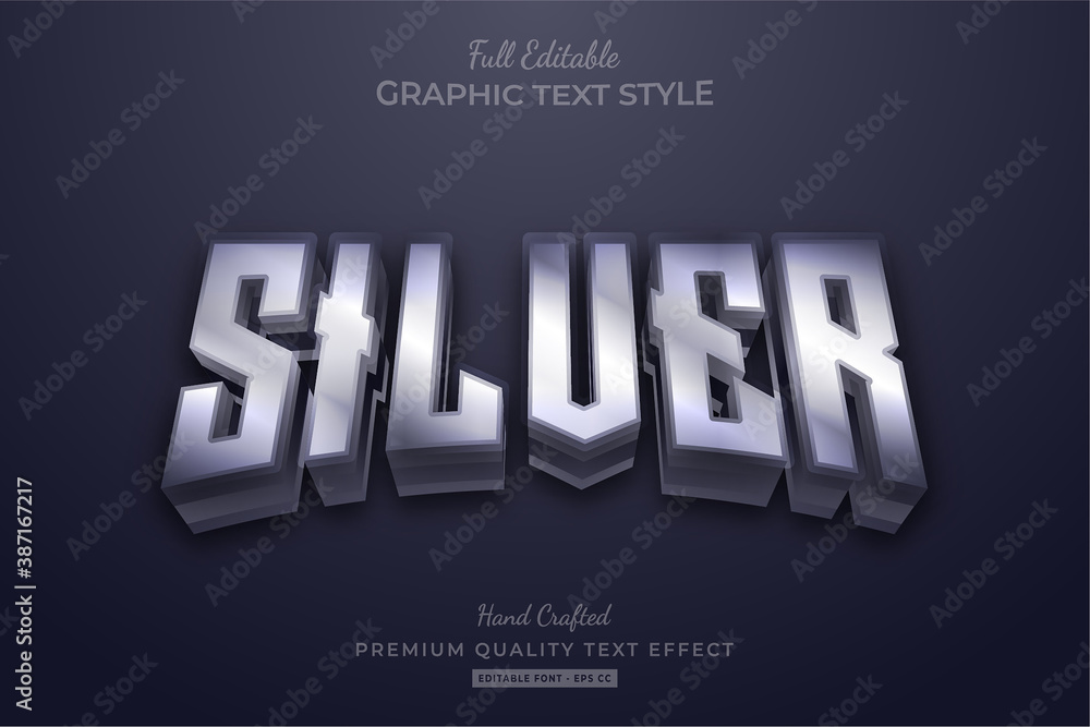 Silver Glow Editable Premium Text Effect