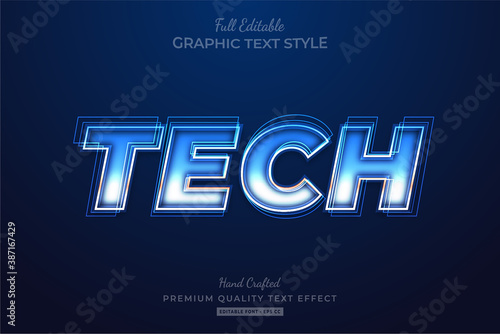 Tech Futuristic Editable Premium Text Effect