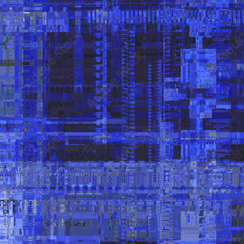 dark blue glitch unique design abstract digital pixel noise error computer screen.