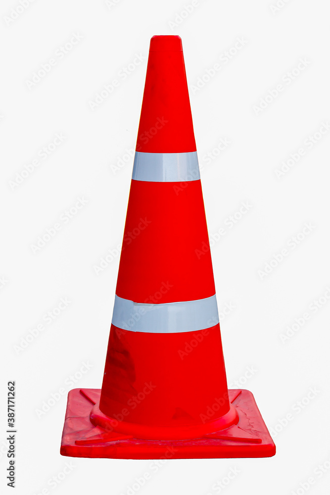 Traffic cone in the road