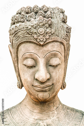 Ancient woman face sculpture