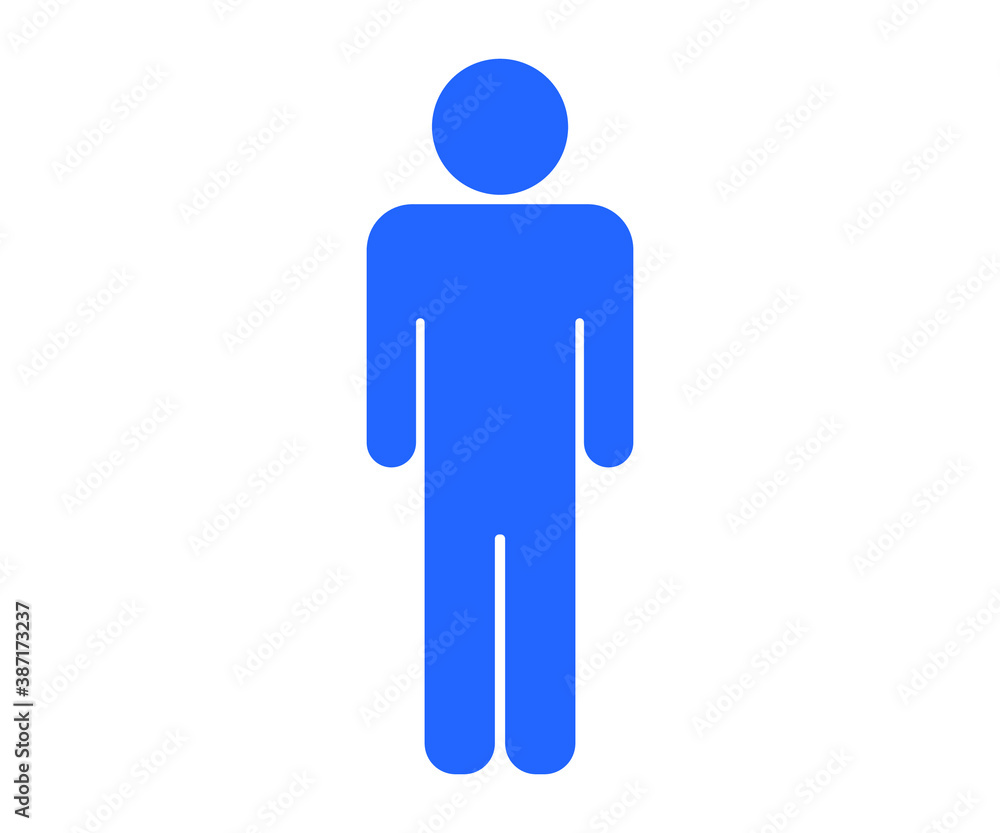 Male symbol, vector illustration, next to the toilet Male symbol, vector illustration, next to the toilet