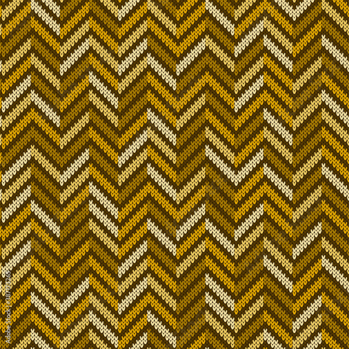 Geometric knitted seamless pattern