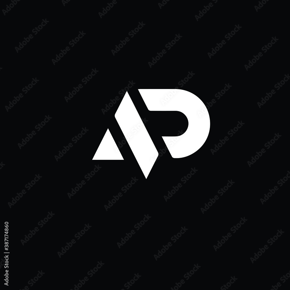 Creative Professional Trendy and Minimal Letter AD AP Logo Design in Black and White Color, Initial Based Alphabet Icon Logo in Editable Vector Format Creative Professional Trendy and Minimal Letter AD AP Logo Design in Black and White Color, Initial Based Alphabet Icon Logo in Editable Vector Format