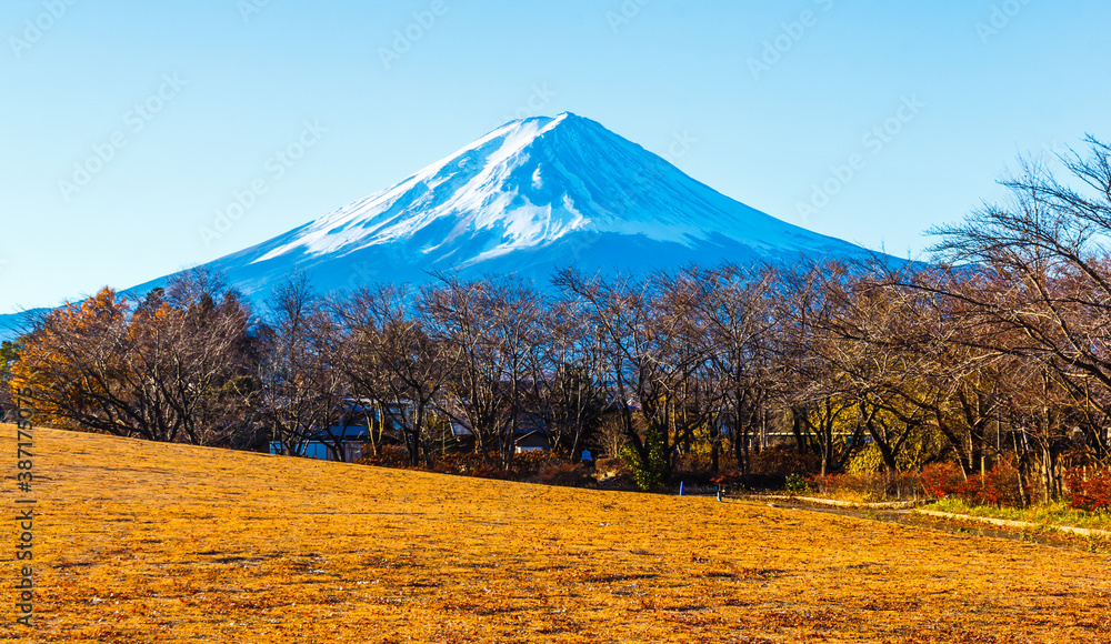 Mt. Fuji Volcano in Japan's winter season