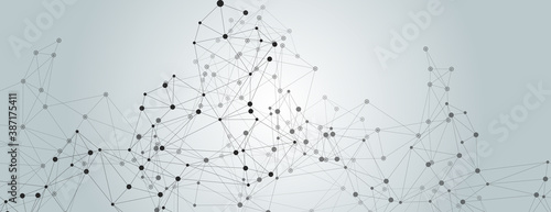 Abstract illustration with abstract connect lines for wallpaper design.