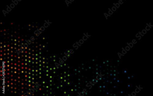 Dark Multicolor, Rainbow vector cover with spots.