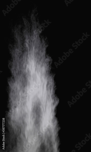 white abstract dust overlay texture powder splash overlay explosion on black.