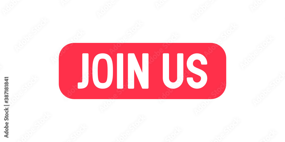 Join us button. Social media network icon Join us button. Social media network icon