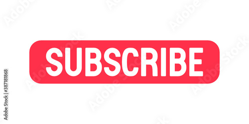 Subscribe button. Social media network icon