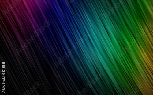 Dark Multicolor, Rainbow vector background with liquid shapes.