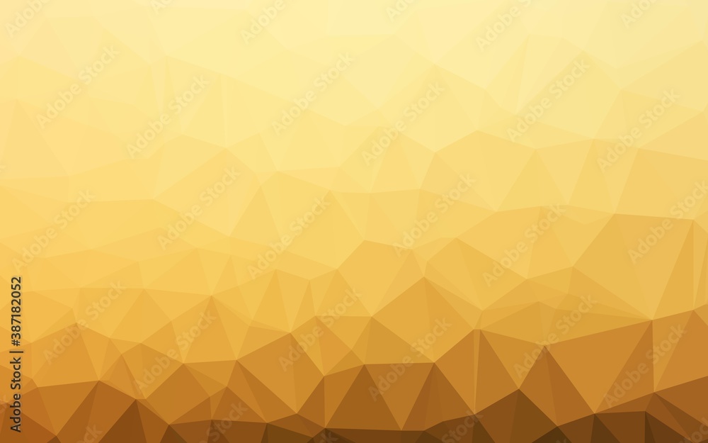 Obraz premium Light Yellow, Orange vector polygon abstract layout.