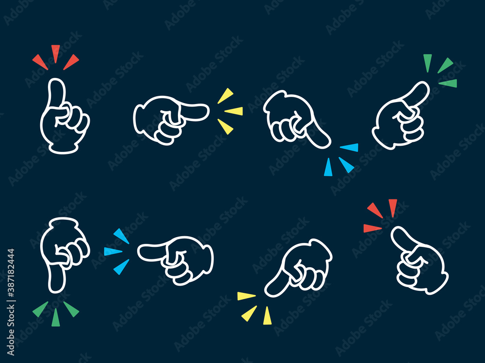 指差し位置を差すイラスト素材stock Vector Adobe Stock