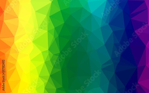 Light Multicolor  Rainbow vector low poly texture.