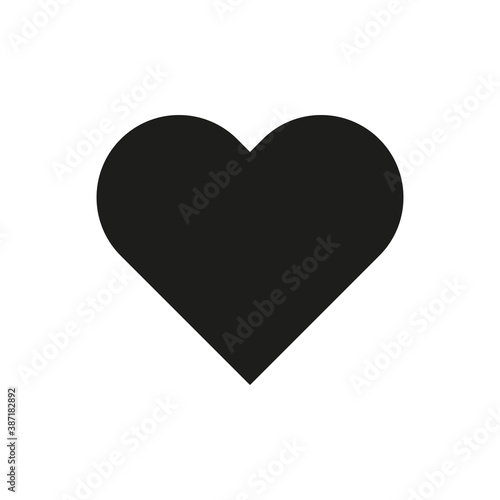 The heart icon. Simple vector illustration on a white background