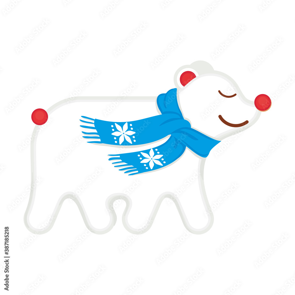 Obraz premium Polar bear. Vector illustration, simbol, element, icon, logo